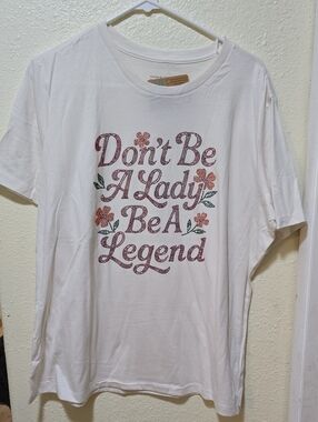 Rodeo Quincy Graphic Tee - "Don't Be A Lady Be A Legend"